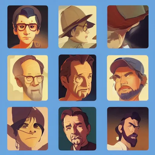 Image similar to face icon stylized minimalist steven spielberg, loftis, cory behance hd by jesper ejsing, by rhads, makoto shinkai and lois van baarle, ilya kuvshinov, rossdraws global illumination