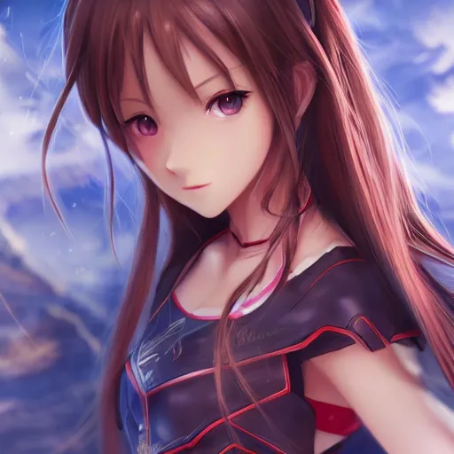 Image similar to ant perspective : a very beautiful young yuuki asuna, highly detailed, cinematic wallpaper by stanley artgerm lau