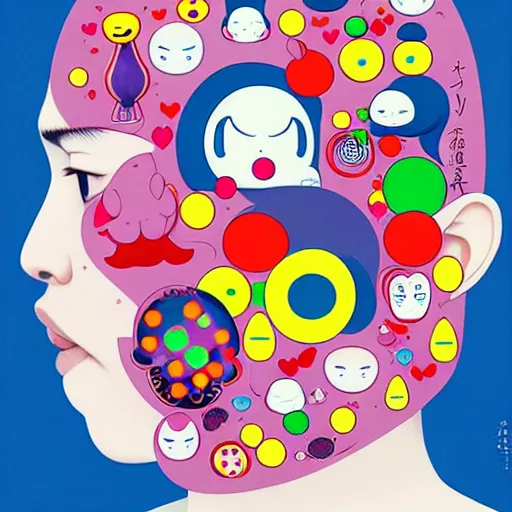 Prompt: a portrait a very ordinary person, by Chiho Aoshima, pop art, colorful, whimsical, anime, fantasy, vibrant, anatomically correct, beautiful perfect face, sharp focus, Highly Detailed