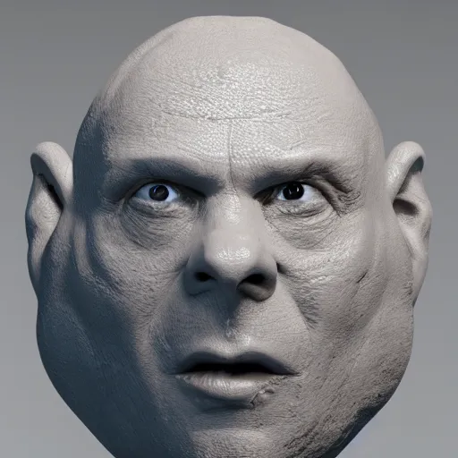 Image similar to terrible clay sculpture, professional lighting, 4 k, detailed