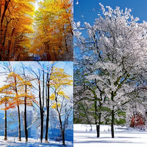 Image similar to spring, winter, summer, fall