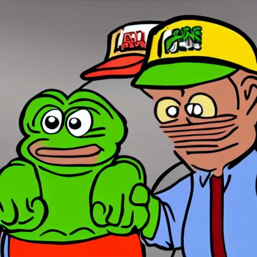 pepe the miners shaking hands to each other | Stable Diffusion | OpenArt