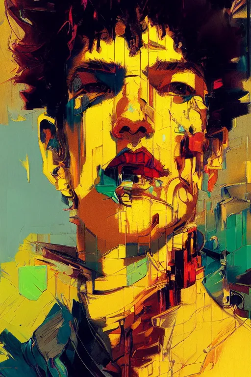 Prompt: portrait of a beautiful cowboy bebop, complementary colors, beautiful face, rule of thirds, intricate outfit, spotlight, by greg rutkowski, by jeremy mann, by francoise nielly, by van gogh, digital painting