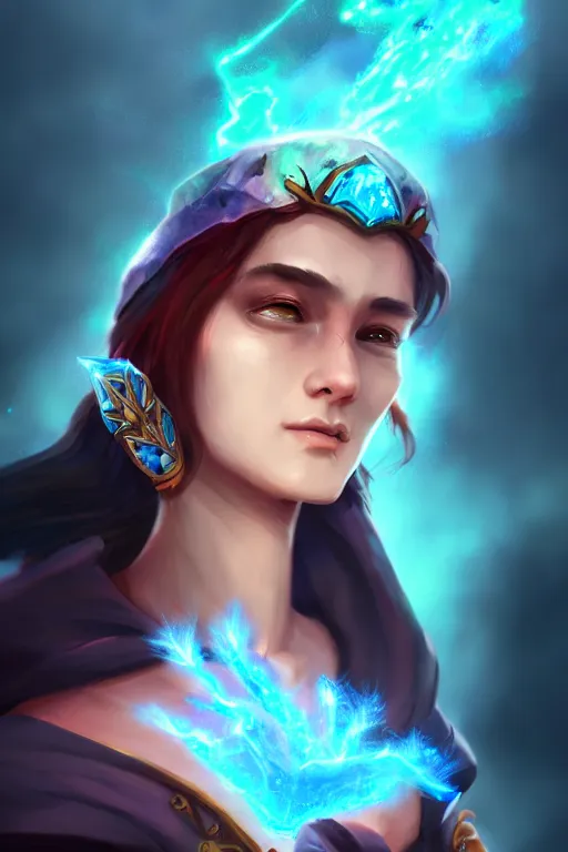 Prompt: a human elemental sorcerer, mountainous setting, colorful magic effects, white skin, portrait, young female, sharp focus, digital art, concept art, trending on artstation, dynamic lighting, by emylie boivin