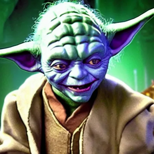 Prompt: Yoda as The Joker 8k hdr
