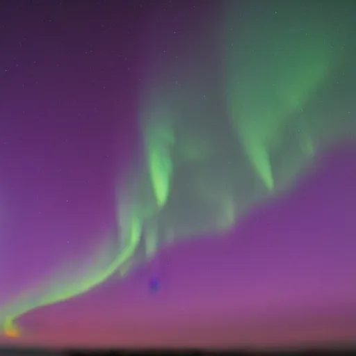 Prompt: comet with a long tail in a night sky aurora borealis 4k award winning photo