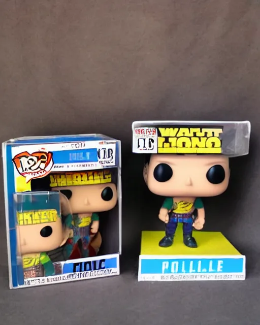 Image similar to wrestler Funko Pop. Photographic, photography