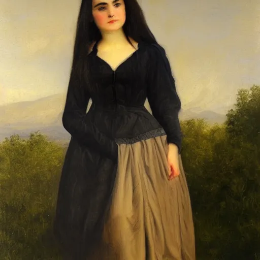 Image similar to sasha grey in an 1 8 5 5 painting by elisabeth jerichau - baumann. painting, oil on canvas