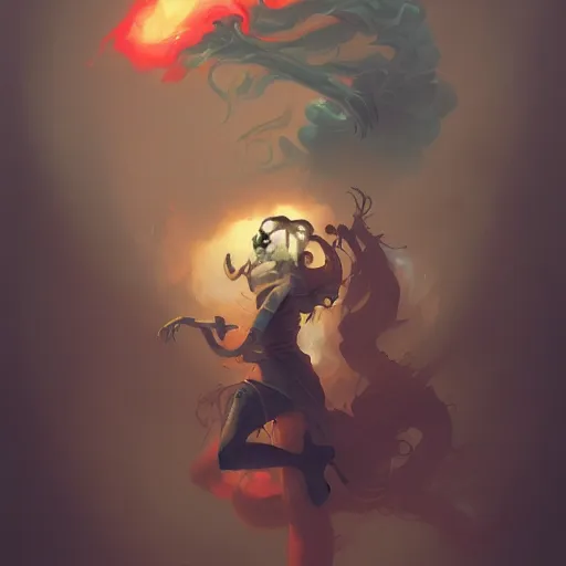 Image similar to The smoke king by Peter Mohrbacher:5 Trending on Artstation:5