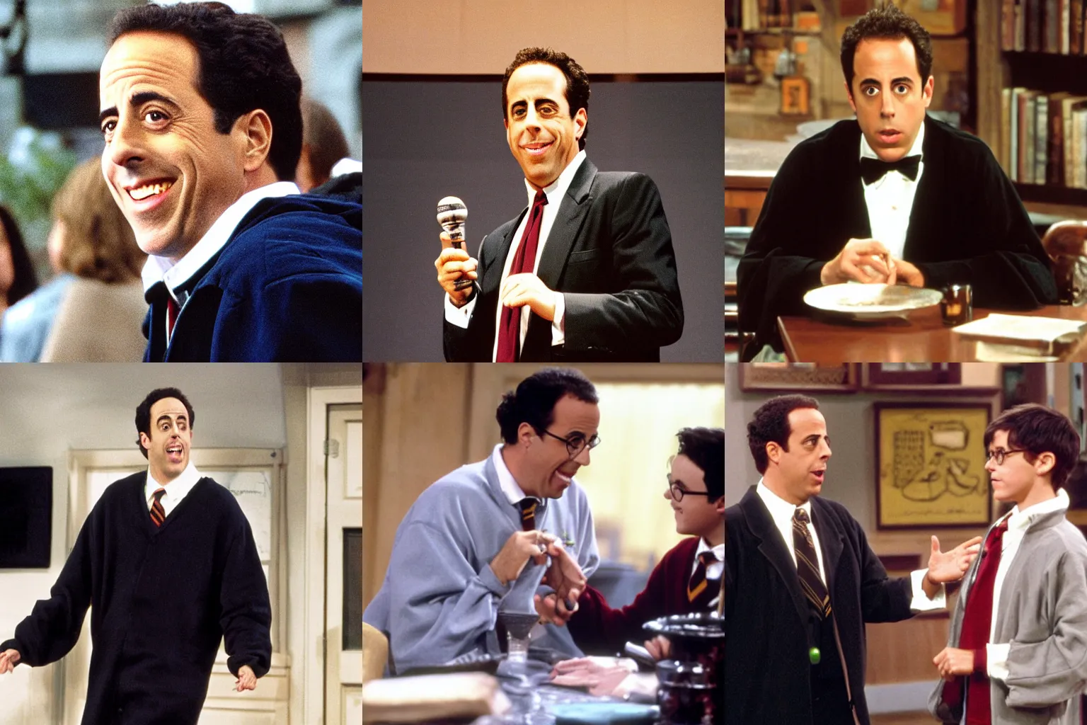 Prompt: jerry seinfeld playing the role of harry potter