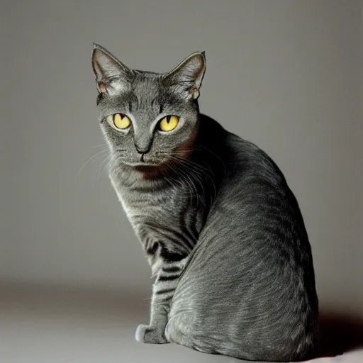 Image similar to a portrait of a very intelligent cat