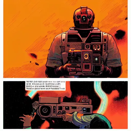 Prompt: duke with a television for a head by Feng Zhu and Loish and Laurie Greasley, Victo Ngai, Andreas Rocha, John Harris