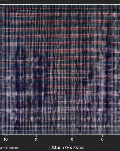 Image similar to stacked plot of radio emissions from a pulsar, data visualization