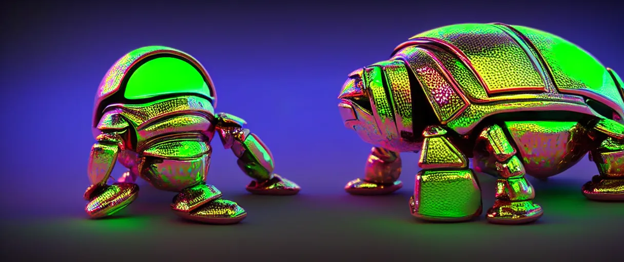 Image similar to highly detailed 3d render holographic cyborg scarab! jeweled gorgeous dramatic neon lighting octane low angle hd 8k sharp shallow depth of field