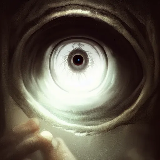 Image similar to a giant eye peeking througj a window,eerie,creepy,unnerving,digital art,art by greg rutkowski,design by trevor henderson,hyperdetailed skin,photorealistoc,deviantart,artstation,mysterious,4k
