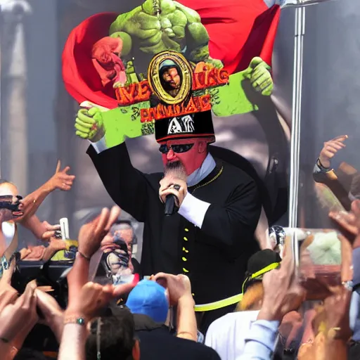 Image similar to Hulk Hogan elected as the new Pope