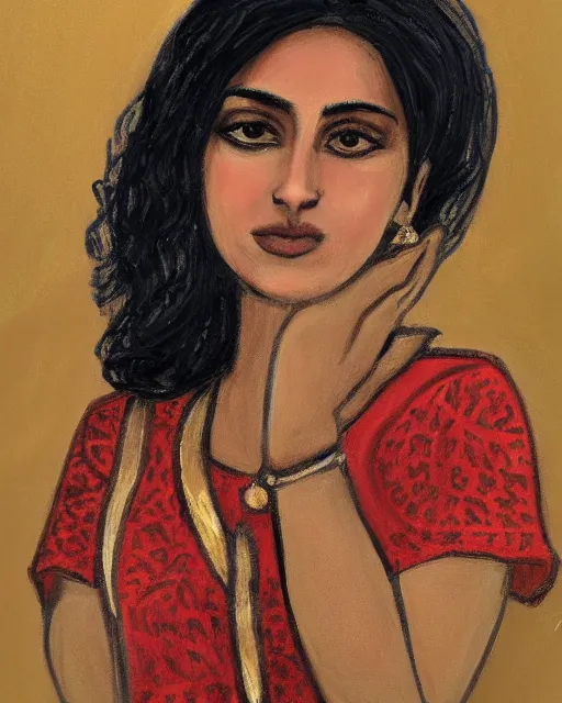 Image similar to an award winning portrait of the beautiful sherazade by rafael