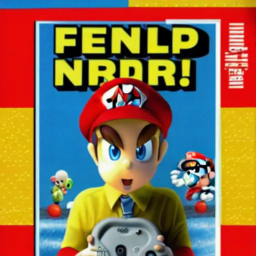 Image similar to poster ad from nintendo, issue 1 0 0 april 2 0 0 3