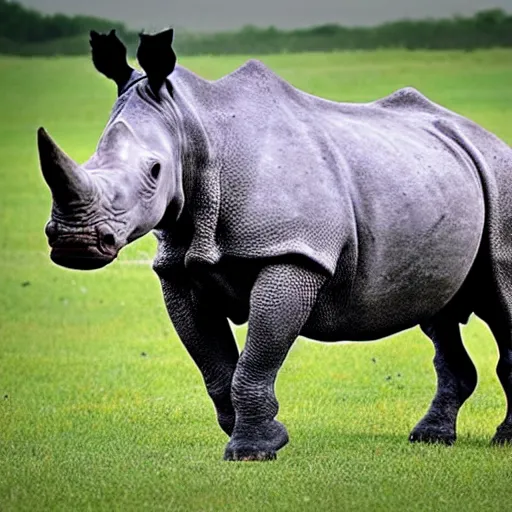 Image similar to hybrid of a horse and a rhino