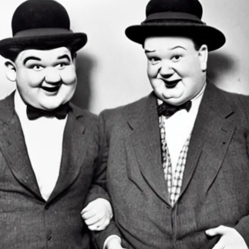 Prompt: laurel and hardy