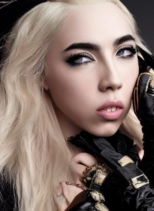 Image similar to ava max photoshoot by nick knight, vogue magazin, intricate, canon, highly realistic. high resolution. highly detailed. dramatic. 8 k. 4 k.