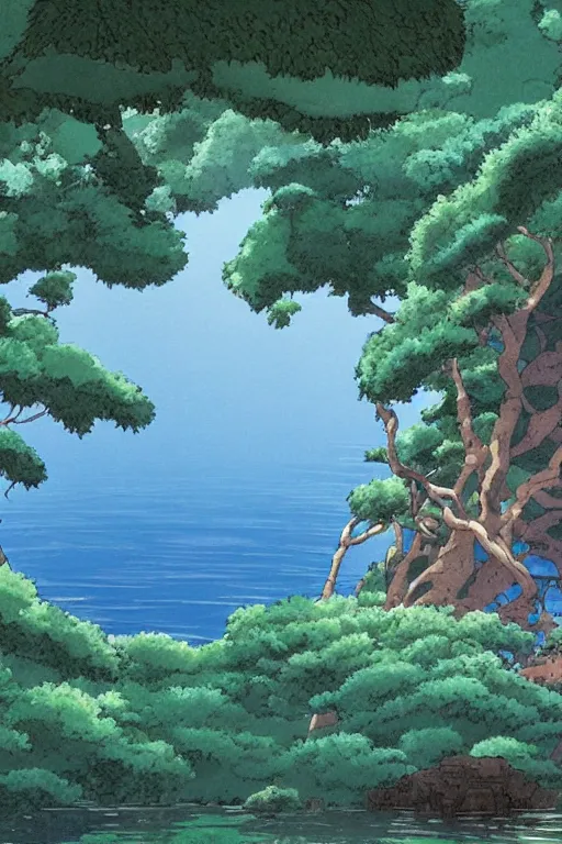 Prompt: beautiful water, lake, studio ghibli still,