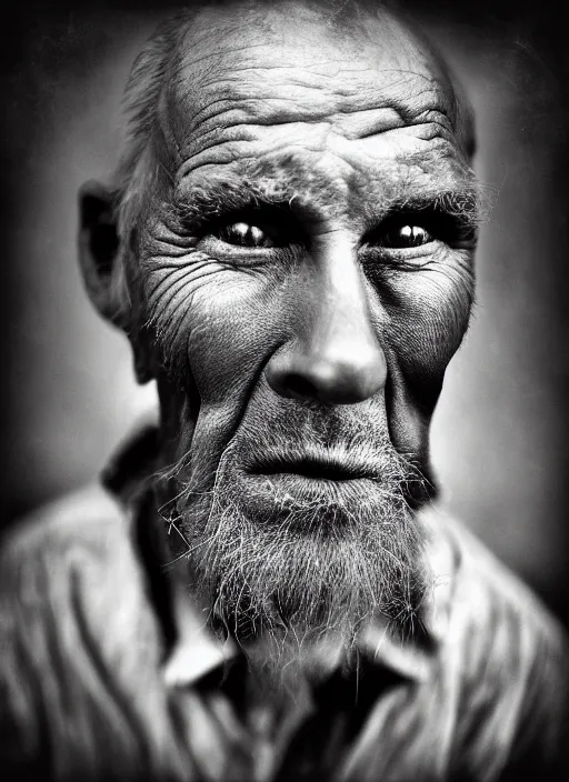 Image similar to handsome anthropomorphic mangle by lee jeffries, gelatin silver process