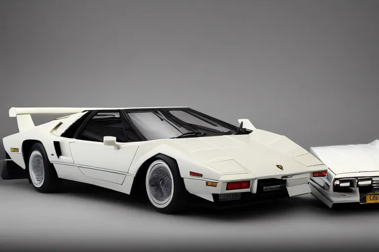 Prompt: new vehicle, wide body, intricate, elegant, highly detailed, smooth, sharp focus, art style from Lamborghini Countach 1980 and Chevrolet Corvette C2 1969