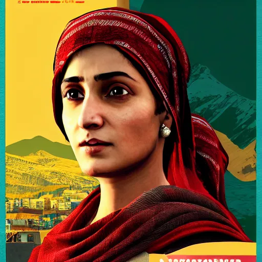 Image similar to kashmiri woman, closeup, GTA V poster, sharp focus, aesthetic!!!!!!!, ultra HD, 8k, highly detailed, intricate, elegant