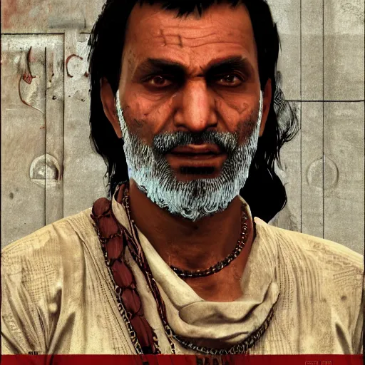 Image similar to kashmiri man, closeup, GTA V poster, sharp focus, aesthetic!!!!!!!, ultra HD, 8k, highly detailed, intricate, elegant,