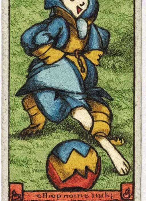 Prompt: a pokemon card from the 1 6 0 0 s