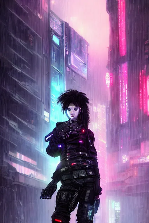 Image similar to portrait futuristic trustworthy cyberpunk young female gunner, in futuristic stormy heavy snowy tokyo rooftop cyberpunk night, ssci-fi, fantasy, intricate, very very beautiful, elegant, neon light, highly detailed, digital painting, concept art, human anatomy, soft light, hdri, smooth, sharp focus, illustration, art by tian zi and craig mullins and WLOP and alphonse mucha