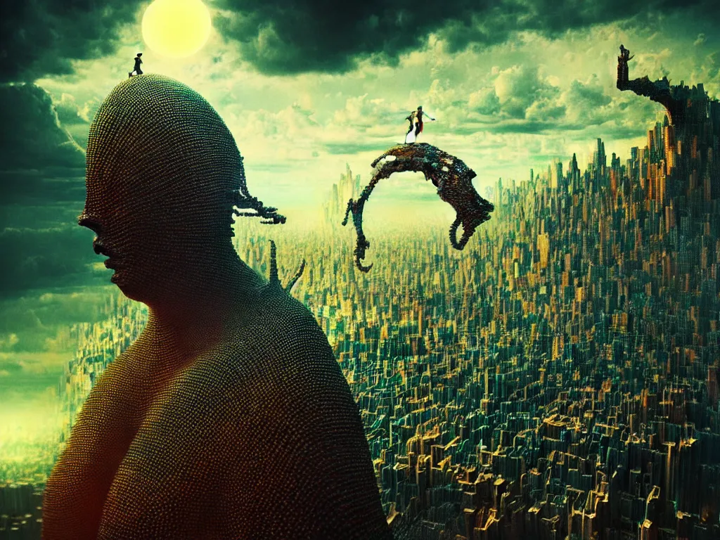 Image similar to highly detailed photo of god, trending on deviantart, neo surrealism, sharp focus, 4 k, a lot of little details, octane, masterpiece, art by max ernst