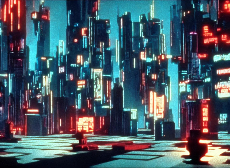 Prompt: cinematic shot from a 1 9 8 5 cyberpunk movie directed by stanley kubrick, color theory, leading lines, minimalism, photorealistic, volumetric lighting, f / 2 2