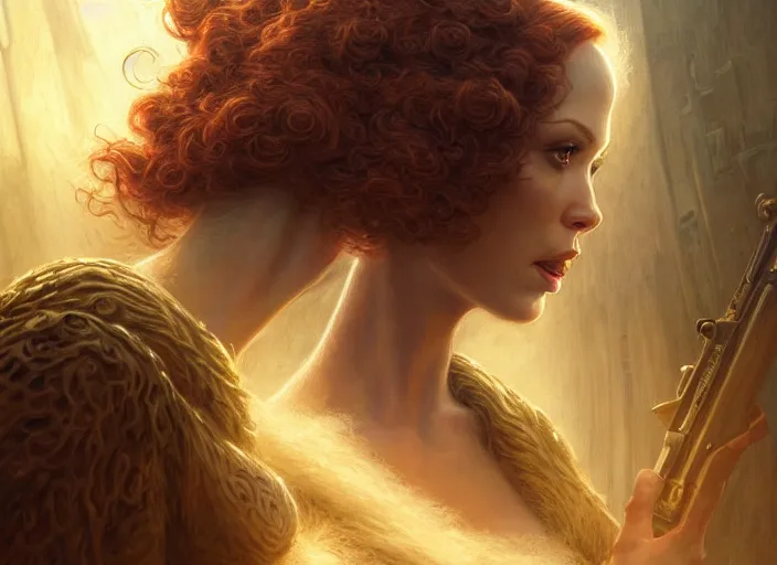 Image similar to low angle portrait shot of christina hendricks in star wars, intricate, elegant, highly detailed, centered, digital painting, artstation, concept art, smooth, sharp focus, illustration, artgerm, tomasz alen kopera, peter mohrbacher, donato giancola, joseph christian leyendecker, wlop, boris vallejo