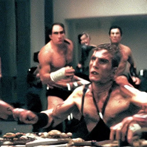 Image similar to Hoplites against Persians in American Psycho (1999)