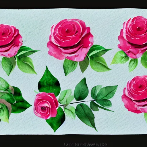 Image similar to watercolor bashes of roses