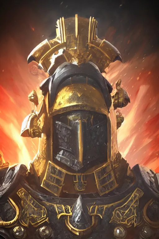 Image similar to armor portrait heros warhammer 4 0 k horus heresy fanart - the primarchs emperor by johannes helgeson animated with vfx concept artist & illustrator global illumination ray tracing hdr fanart arstation zbrush central hardmesh 8 k octane renderer comics stylized