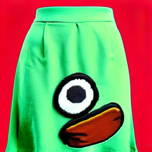 Image similar to pepe in a short skirt