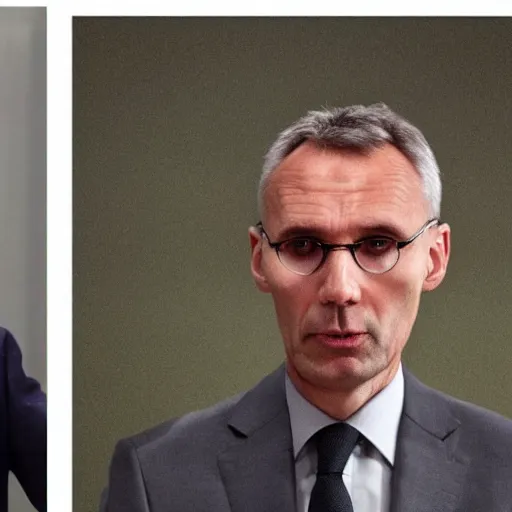 Prompt: jens stoltenberg in the style of edward munch complaining about energy prices