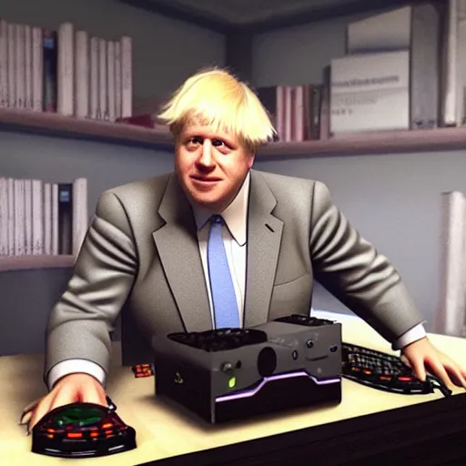 Image similar to Boris Johnson in playstation 2 gamet, lots of detail, ultra HD