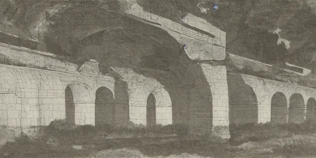 Image similar to 2 d projection of the aqueduct front view