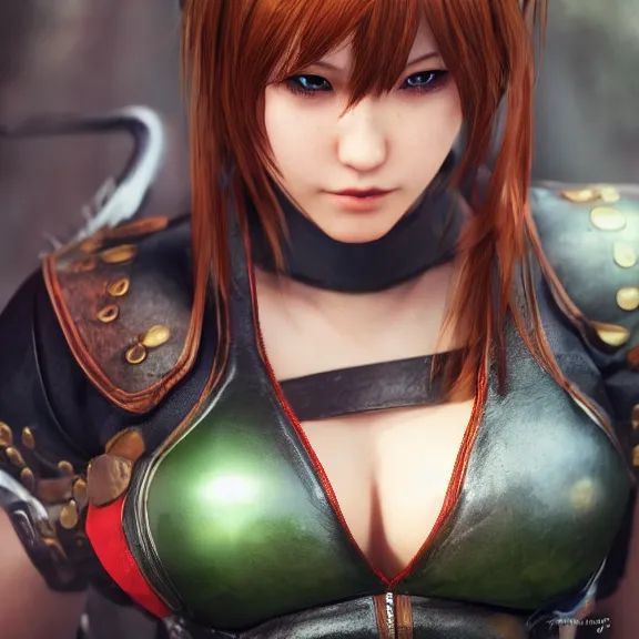 Image similar to photorealistic doa 6 character cosplay, photo, half body, d & d, fantasy, highly detailed, digital art, trending on artstation, smooth, sharp focus, illustration, art by peter tang and artgem