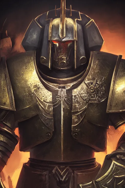 Image similar to armor portrait heros warhammer 4 0 k horus heresy fanart - the primarchs emperor by johannes helgeson animated with vfx concept artist & illustrator global illumination ray tracing hdr fanart arstation zbrush central hardmesh 8 k octane renderer comics stylized