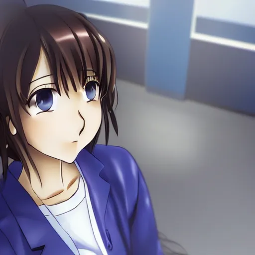 Image similar to realistic photograph portrait of Haruhi Suzumiya —H 2048 —W 2048