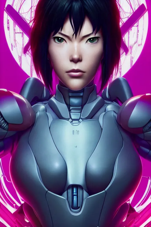 Image similar to weta disney pixar movie still portrait photo of ghost in the shell anime : : as motoko kusanagi by pixar : : by ilya kuvshinov, rossdraws, artgerm, maxim cover, octane render, 3 d, volumetric lighting, anti aliasing, raytracing : :