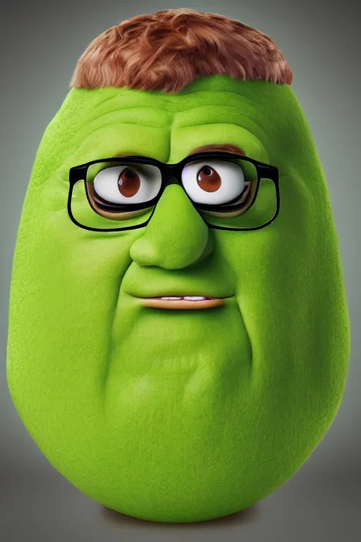 Image similar to 📷 peter griffin is pea, made of food, head portrait, dynamic lighting, 4 k