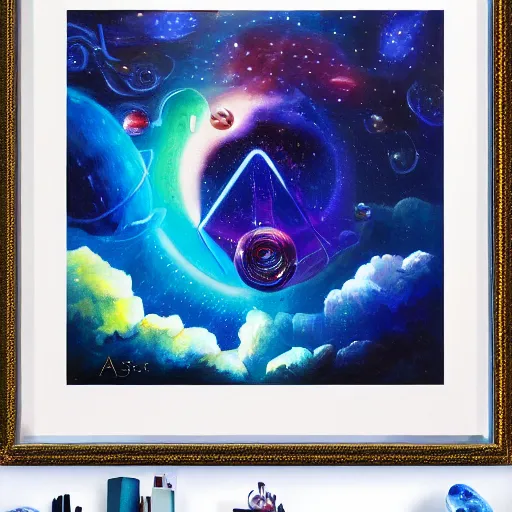 Prompt: galactic astral realm journey in oil painting, trending on artstation, award winning, emotional vibrant, highly detailed surrealist art