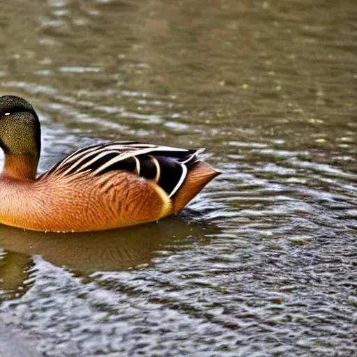 Image similar to duck with huge muscles