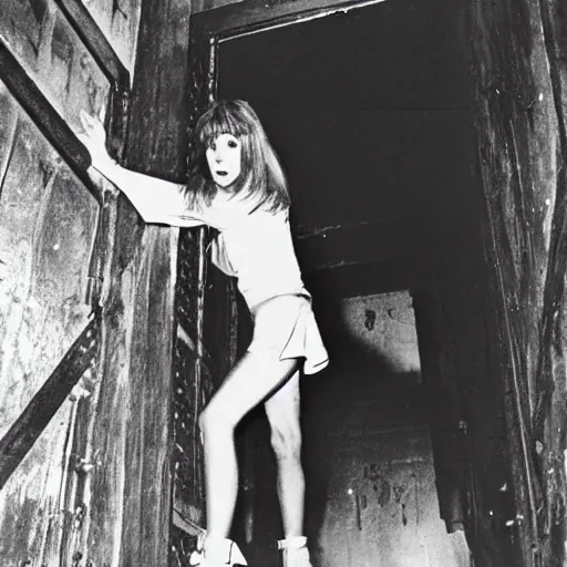 Image similar to juice newton escaping from a dungeon,